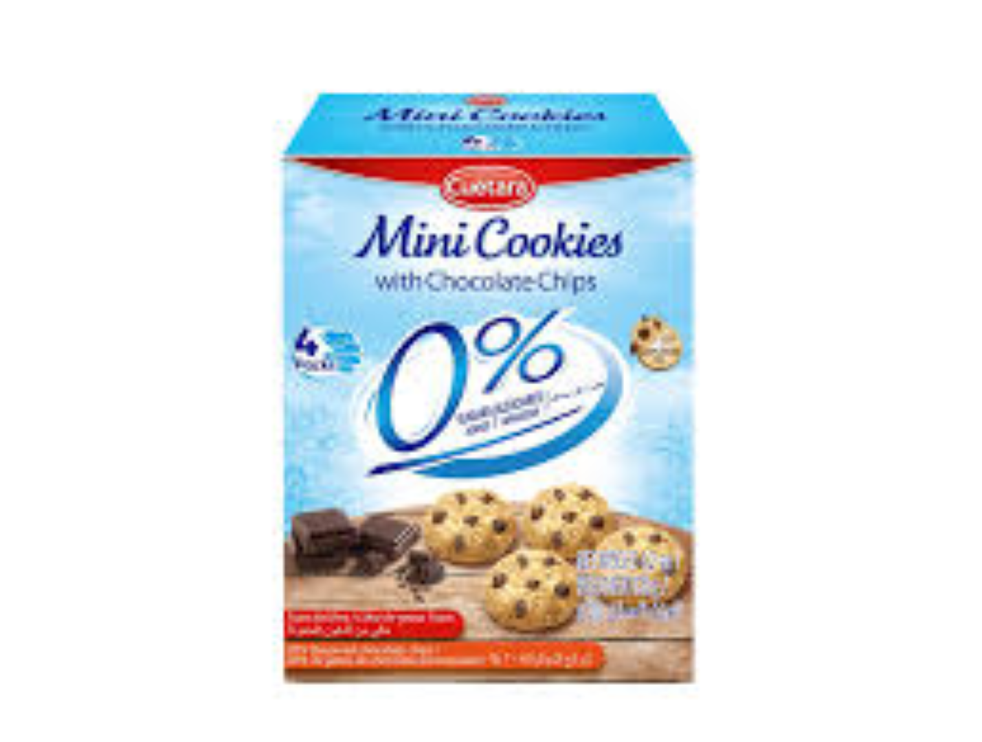 CUETARA MINI COOKIES W CHOC CHIPS 0% SUGAR 120G